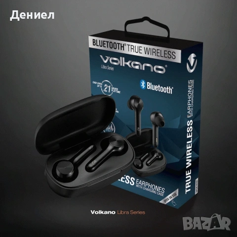 Volkano Libra Series TWS Earphones + Charging Case - Безжични слушалки Блутут - Нови, снимка 9 - Bluetooth слушалки - 54152333