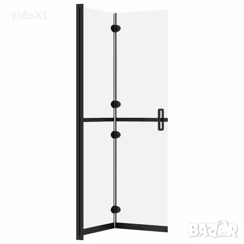 vidaXL Сгъваема стена за душ с матирано ESG стъкло, 80x190 см, снимка 5 - Душове - 56146244
