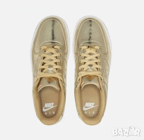 НАМАЛЕНИЕ !!!  Дамски маратонки Nike Air Force 1 Low Metallic Gold CQ656-700 №37.5, снимка 4 - Маратонки - 47612599