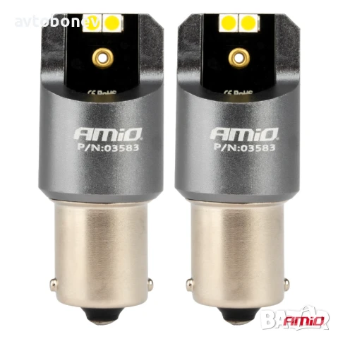 LED крушки AMIO PRO CANBUS с една светлина(P21W-BA15S)12-24V к-т /2бр./, снимка 3 - Аксесоари и консумативи - 51041561