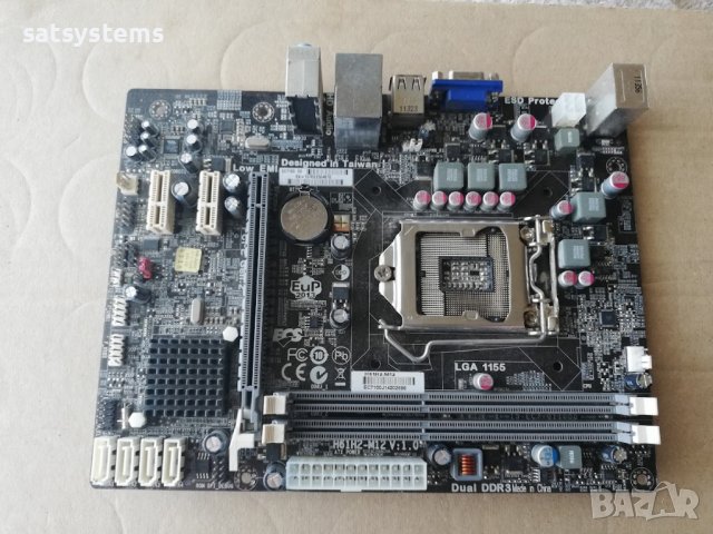 Дънна платка ECS H61H2-M12 Socket LGA1155, снимка 4 - Дънни платки - 36661302