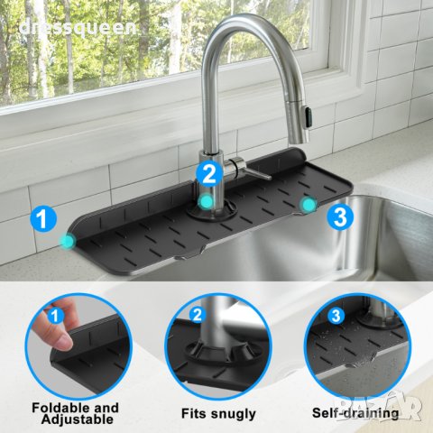 3970 Силиконова подложка за мивка с улеи за оттичане, снимка 9 - Други стоки за дома - 44238034