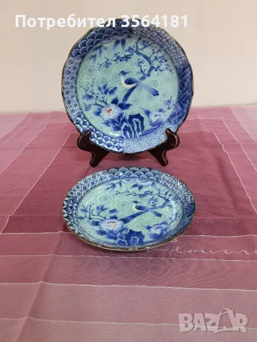 Сет японски маркови порцеланови чинии , снимка 1