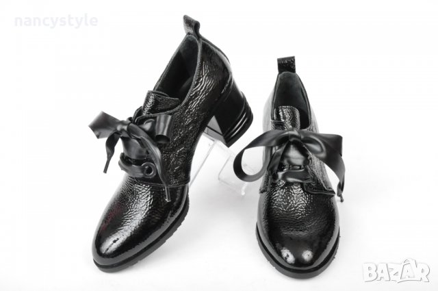 NEW! Лачени дамски обувки с нисък ток- Естествен лак в Дамски елегантни  обувки в гр. Бургас - ID38547635 — Bazar.bg