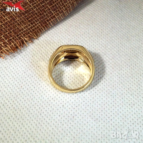 Пръстен с 14К златно покритие 224857, снимка 2 - Пръстени - 53968555