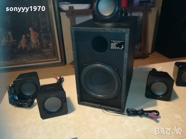 philips subwoofer+5 speakers 1612202051, снимка 5 - Тонколони - 31144664
