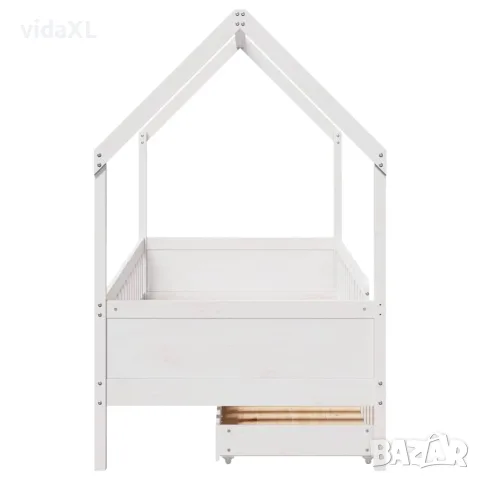 vidaXL Детско легло рамка с чекмеджета без матрак 80x200 см бор масив, снимка 7 - Спални и легла - 56146961