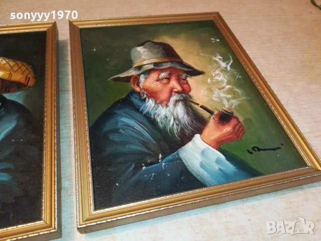 SMOKERS-ENGLAND-КАРТИНИ ОТ АНГЛИЯ-235лв ЗА 1бр-МАСЛЕНИ БОИ 2211211619, снимка 6 - Антикварни и старинни предмети - 34891343