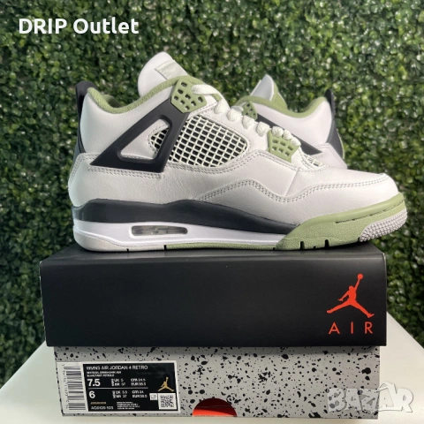 !НОВИ! Jordan 4 Retro | Seafoam | + КУТИЯ, снимка 2 - Маратонки - 54168142