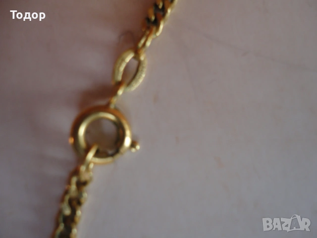 Позлатено колие верижка  Gold Double FBM, снимка 3 - Колиета, медальони, синджири - 53051049