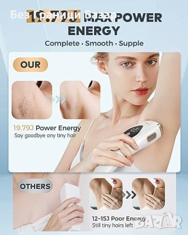 Нов Епилатор Hikyskin с Охлаждане - Безболезнено Премахване на Косми, снимка 2 - Други - 44394616