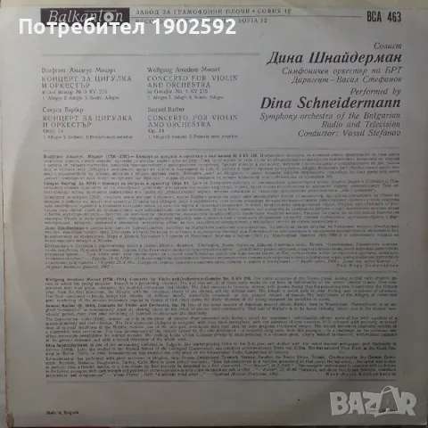 Дина Шнайдерман ВСА 463 , снимка 2 - Грамофонни плочи - 47755093