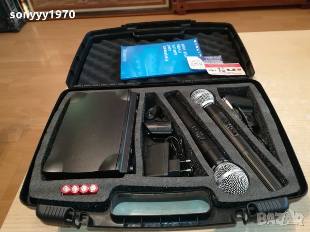 SHURE БЕЗЖИЧНИ МИКРОФОНИ С КУФАР 2501222019, снимка 8 - Микрофони - 35560898