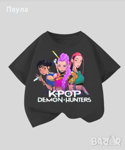Тениска Kpop Demon Huntrix, снимка 2 - Детски Блузи и туники - 53047938