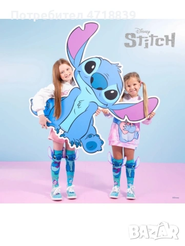 Дълги чорапи със Стич, снимка 3 - Други - 53350881