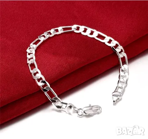 Сребърно колие и гривна тип Картие, снимка 4 - Колиета, медальони, синджири - 47932522