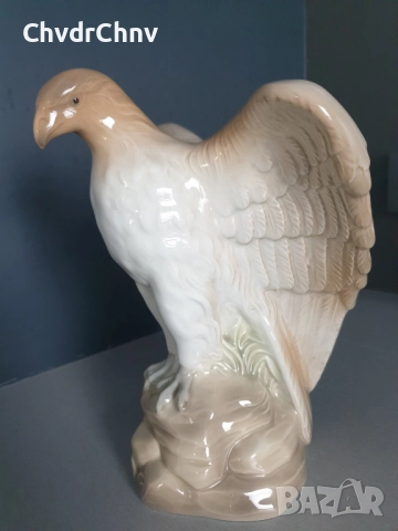 Porcegama Валенсия статуетка 24см/испанска порцеланова фигура на птица-орел, снимка 3 - Статуетки - 52496336