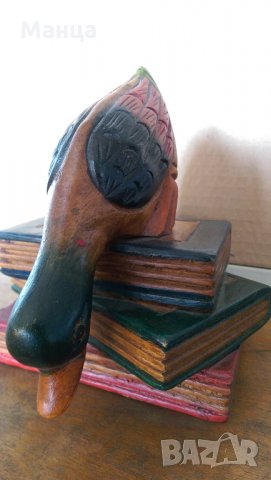 Дървена фигура на патица, снимка 3 - Колекции - 31466285