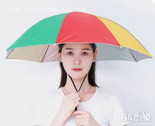 Сгъваема шапка-чадър за защита от дъжд и слънце за дейности на открито, риболов, в гората, къмпинги, снимка 4 - Други стоки за дома - 37092313