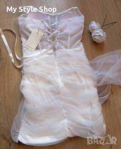 Официална бяла рокля, снимка 5 - Рокли - 54331025