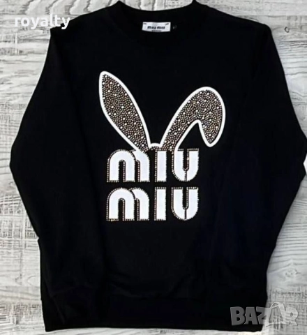 Miu Miu черна дамска блуза , снимка 2 - Блузи с дълъг ръкав и пуловери - 51997807