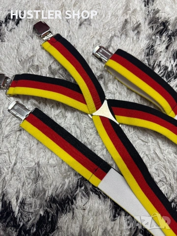 Мъжки винтич тиранти с флага на Германшя, снимка 3 - Колани - 53102249