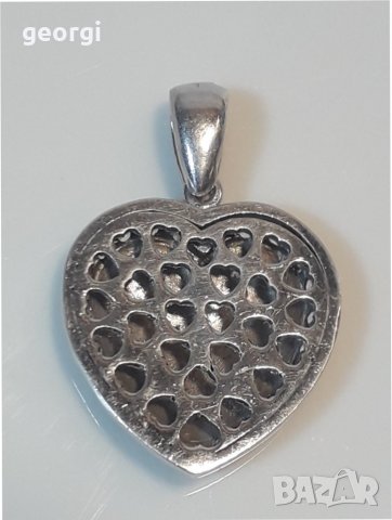Сребърна висулка сърце Bvlgari , снимка 4 - Колиета, медальони, синджири - 39051655