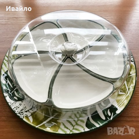 Комплект плато за сервиране с купички и капак LUSTER Colors - 7 части, в кутия