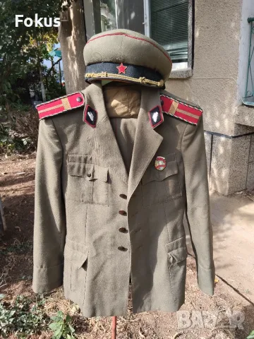 Българска военна Соц. униформа с фуражка - танкови войски