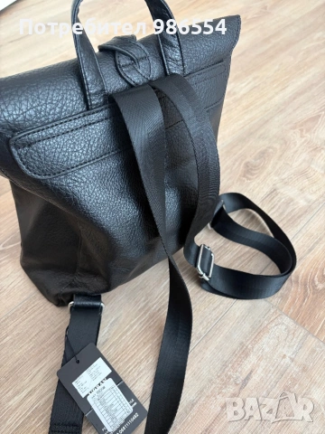 Черна дамска раница еко кожа нова, снимка 4 - Раници - 54243249