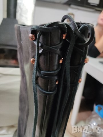 Дизайнерски кожени ботуши до коляното Filippa K, снимка 5 - Дамски ботуши - 35175316