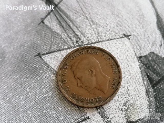 Монета - Великобритания - 1/2 (половин) пени | 1938г., снимка 2 - Нумизматика и бонистика - 42133705