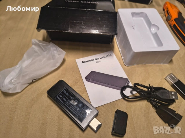 TECHNOVIEW 4K Pen Drive охранителна камера с 64GB SD карта, 1080p HD видеозапис, 150° широкоъгълен , снимка 4 - Камери - 51495795