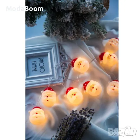 Коледна украса, светещи LED лампички с Дядо Коледа SD19, снимка 3 - Декорация за дома - 48201089