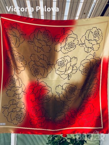 Шал ECENUR 90/90см, снимка 2 - Шалове - 29838741