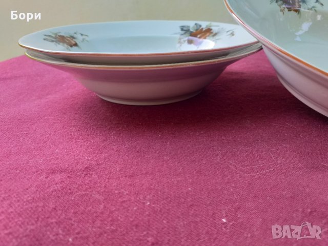 Български порцелан чинии първо, снимка 2 - Чинии - 33883210