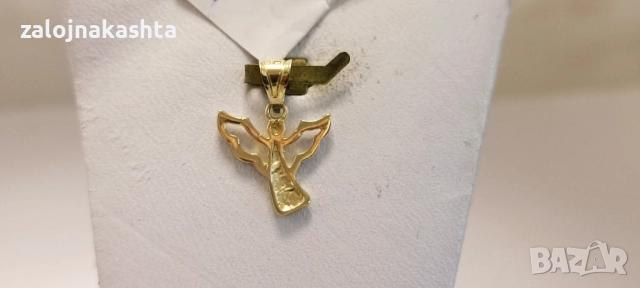 Нова-Златна висулка ангелче-0,69гр/14кр, снимка 3 - Колиета, медальони, синджири - 52738522