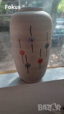 Огромна стара ваза - немска керамика с печат 50 - 60 те год., снимка 6 - Антикварни и старинни предмети - 37838872