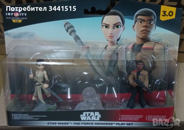 Комплект фигури Star Wars: The Force Awakens Rey и Finn Disney Infinity 3.0 , снимка 1 - Колекции - 38440927
