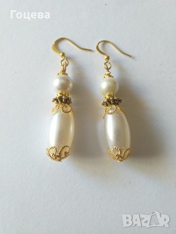 Красивите ни нови перлени обици с изящни орнаменти в цвят злато , снимка 5 - Обеци - 33922685