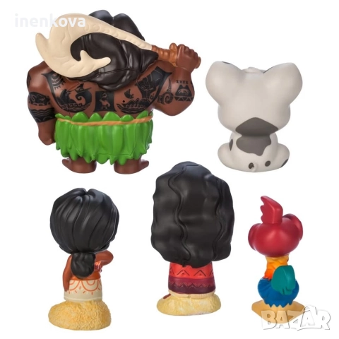 🛁🌊 Комплект играчки за баня с 5 фигурки – Смелата Ваяна 2 (2024) и Мауи, снимка 4 - Кукли - 43179897