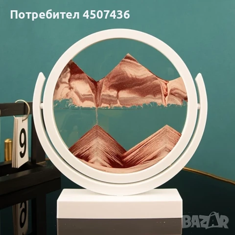 Стъклен пясъчен арт-Свободно стояща динамична 3D картина с движещ се пясък, декорация за дома и офис, снимка 3 - Декорация за дома - 50797374