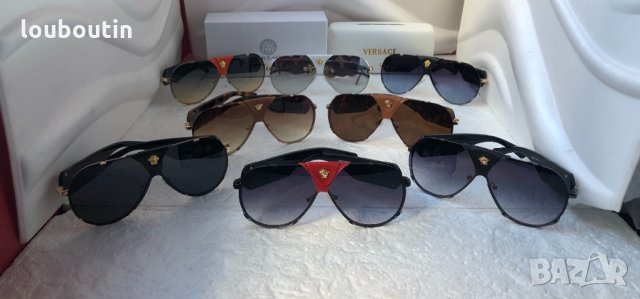 Versace 2020 унисекс слънчеви очила с кожа дамски,мъжки слънчеви очила, снимка 14 - Слънчеви и диоптрични очила - 30678420