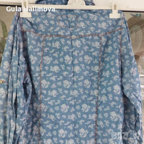 Дънкова риза , снимка 3 - Ризи - 48321653