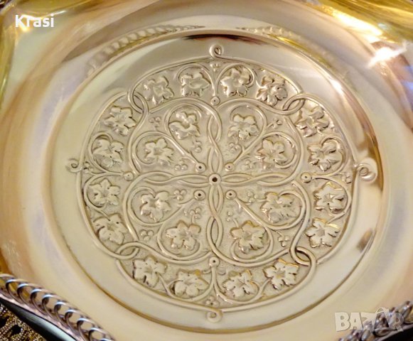 Бронзова салатиера,фруктиера 24 см.,маркирана. , снимка 10 - Антикварни и старинни предмети - 38459706