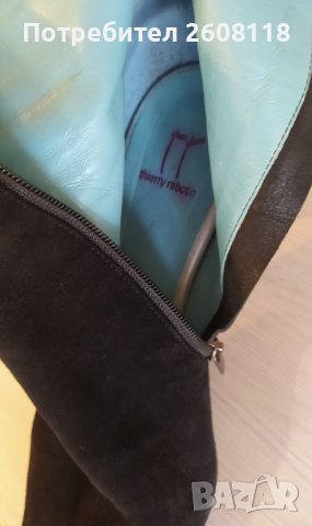 THIERRY RABOTIN черни велурени боти №40, снимка 12 - Дамски боти - 38445527