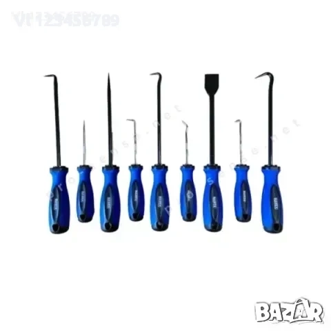 Куки, шила и стъргало малки и големи к-т 9 части HAWEK , снимка 2 - Други инструменти - 53925821