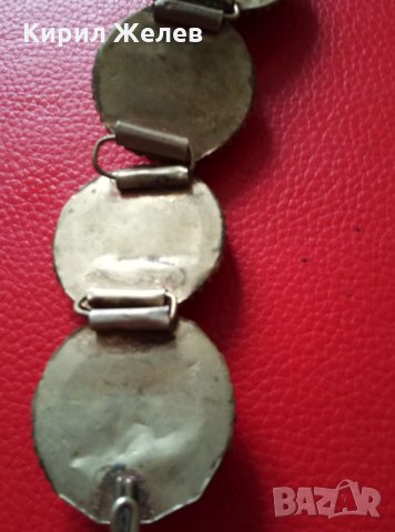 СТАРИННА ОСМАНСКА СКЪПОЦЕННА САЧАНЕНА ГРИВНА ИКРУСТИРАНА с НЕФРИТ и МАЛАХИТ РЪЧНА МАЙСТОРСКА 27271, снимка 11 - Антикварни и старинни предмети - 34972908