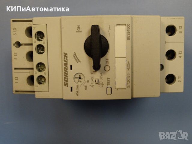 моторна защита SCHRACK Bes 24500 protection circuit breakers 36-45A, снимка 9 - Резервни части за машини - 39373868