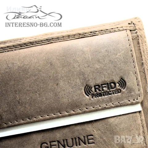 Рокерски портфейл естествена кожа KING OF THE ROAD (brown), снимка 4 - Портфейли, портмонета - 47709706